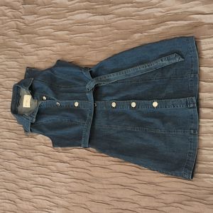 Sleeveless jean dress xs